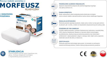 Poduszka ortopedyczna do snu Morfeusz Klasyczny RehaFund