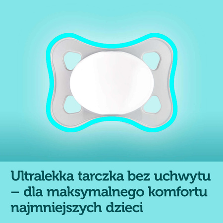 23/910 Smoczek silikonowy 0 – 2 m symetryczny MINI 2 szt. PIN