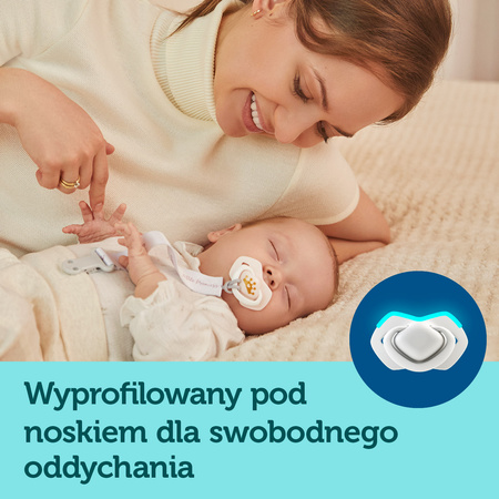 22/650 Smoczek silikonowy 0 -6 m symetryczny ROYAL BABY 2 szt. PIN