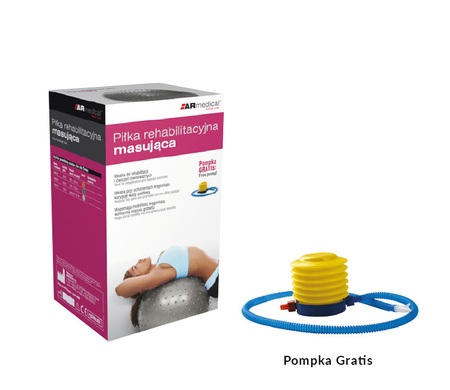 Piłka rehabilitacyjna masująca 65cm (zielona)