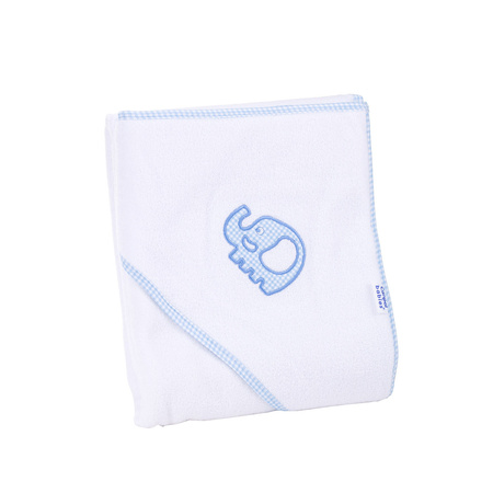 26/300 Okrycie kąpielowe z kapturkiem, słonik niebieski