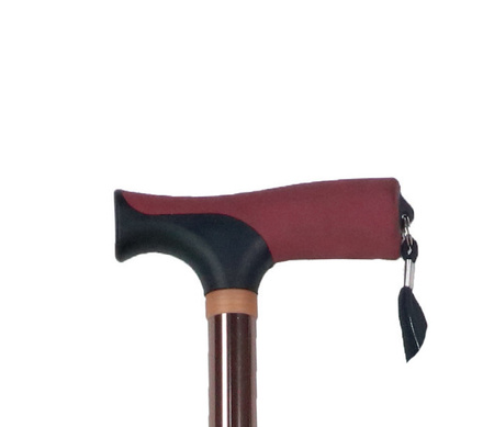 Laska inwalidzka aluminiowa z miękkim uchwytem - "miedziana" AR-014