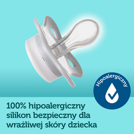 23/910 Smoczek silikonowy 0 – 2 m symetryczny MINI 2 szt. PIN