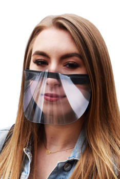 Delikatna półprzyłbica ochronna - osłona ust i nosa