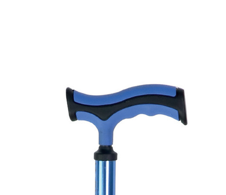 Laska inwalidzka aluminiowa z miękkim uchwytem ERGO niebieska