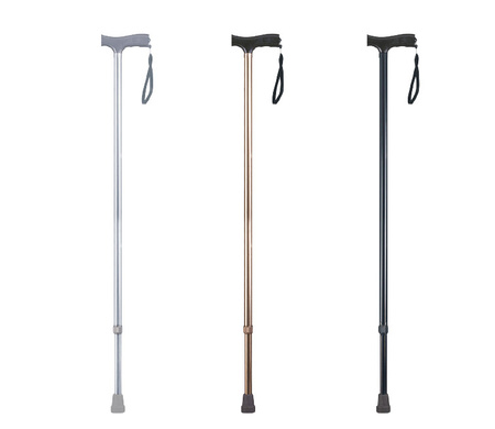 Laska inwalidzka aluminiowa "srebrna" AR-013