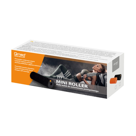 Qmed mini roller – mały wałek do automasażu powięziowego czarny