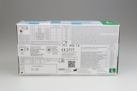 Jednorazowe rękawice nitrylowe, bezpudrowe Laurel L (8-9) 200szt