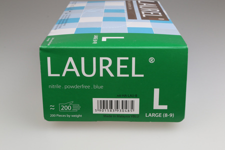 Jednorazowe rękawice nitrylowe, bezpudrowe Laurel L (8-9) 200szt