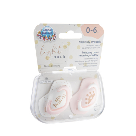 22/650 Smoczek silikonowy 0 -6 m symetryczny ROYAL BABY 2 szt. PIN