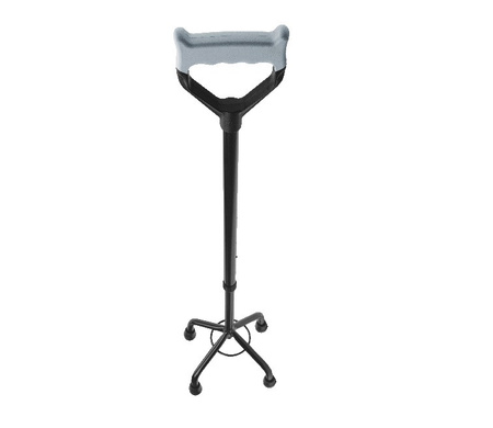 AR- 017M Laska inwalidzka czwórnóg z miękkim uchwytem T-SOFT, czarna