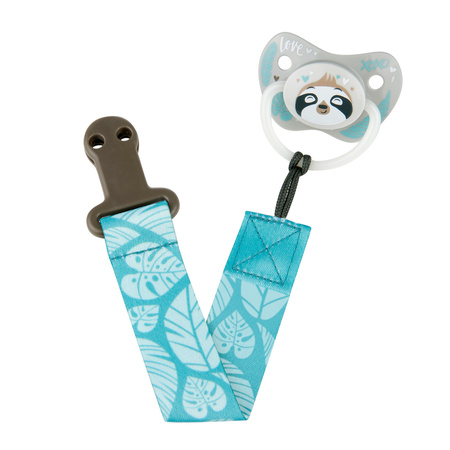 51/023 Tasiemka do smoczka uspokajającego EXOTIC ANIMALS BLU