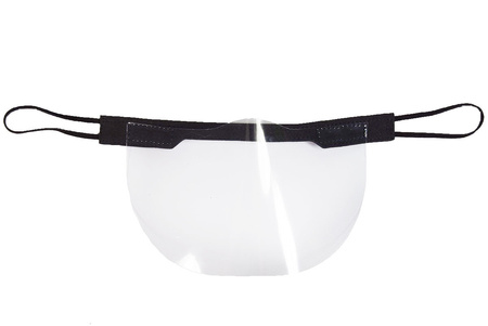 Delikatna półprzyłbica ochronna - osłona ust i nosa