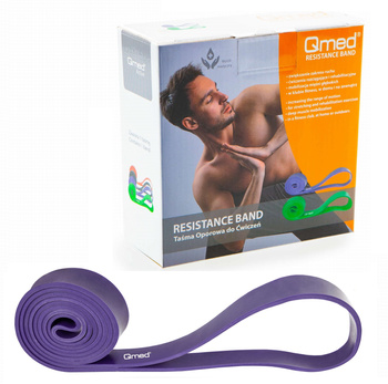 Qmed Resistance Band taśma oporowa do ćwiczeń (fioletowa/opór 20-39kg)