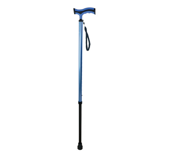 Laska inwalidzka aluminiowa z miękkim uchwytem ERGO niebieska