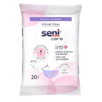 Chusteczki nawilżane do higieny intymnej Seni Care Inti+, 20 szt