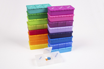 Kasetka na leki jednodniowa na 3 pory dnia w woreczku