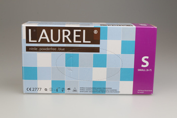 Jednorazowe rękawice nitrylowe, bezpudrowe Laurel S (6-7) 200szt