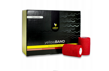 Bandaż kohezyjny 7,5 cm x 4,5 cm kolor czerwony