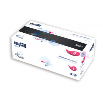 easyCARE - rękawice XS diagnostyczne nitrylowe, bezpudrowe 100szt Black